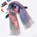 Fashion scarf 2017 best-selling women long double-deck silk blend scarf shawl glitter hijab